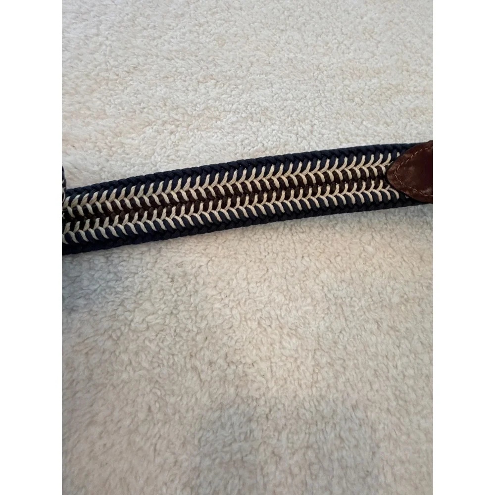 Alero Sport 36 M/L The Joe Woven Belt Braided Leather Trim Made in Italy $126